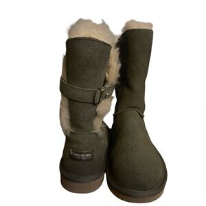 🎁👢NEW KOOLABURRA BY UGG REMLEY GRAY SUEDE SHORT FURRY LINED WINTER BOOTS 8M